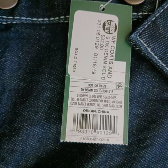 Wild Fable Women's Denim Jean Jacket Size Small Blue Dark Wash - Picture 5 of 6